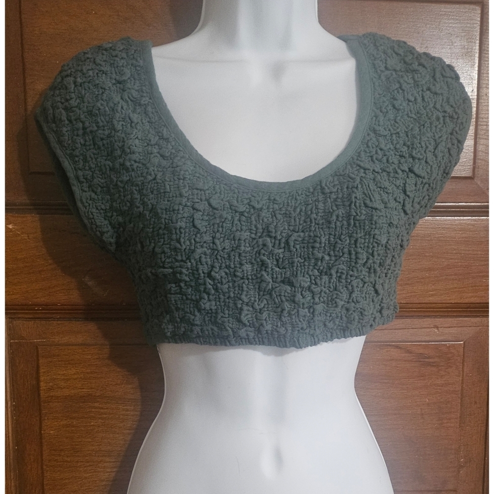 L.A. Hearts Crinkle Texture Crop Top